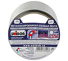 Скотч металлизированный 48мм*25м UNIBOB